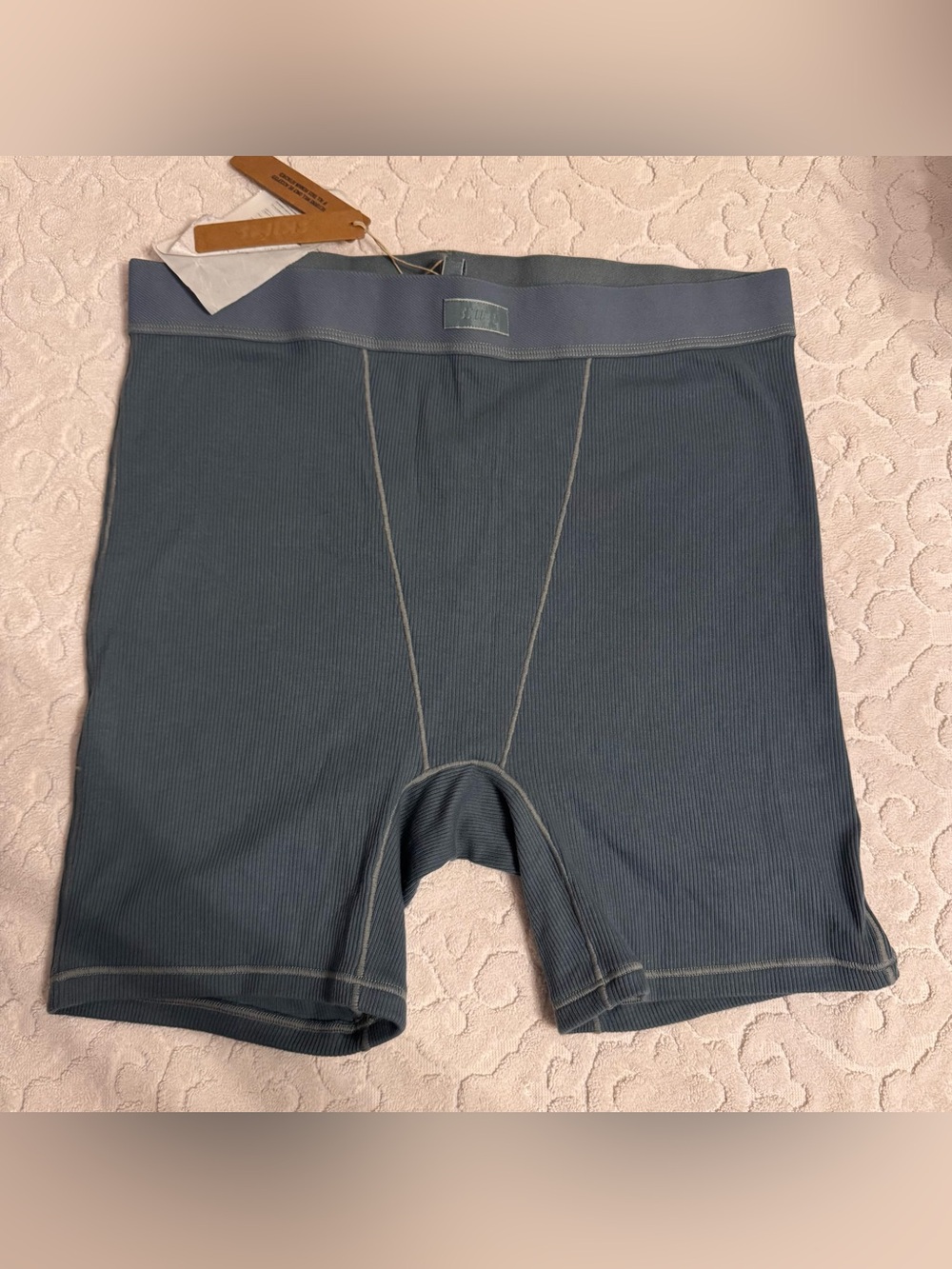 NWT Skims Cotton Rib Boxer Kyanite L